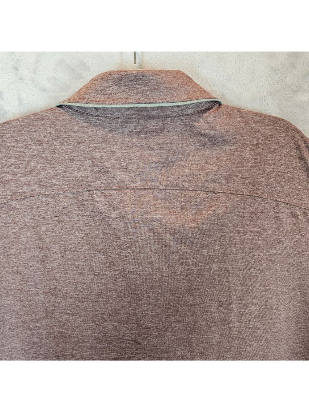 Duluth Trading Co Mens XL Polo Shirt Brown Heather Moisture Wicking golf office - Picture 10 of 13